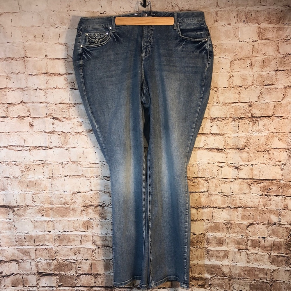 Cato Boot Cut Bling Jeans NWOT